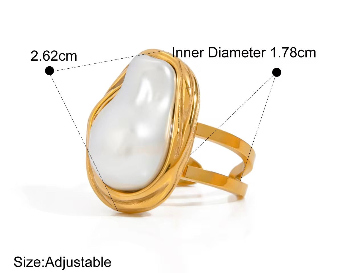 Baroque Textured Stack up Rings (Freshwater Pearl Ring)