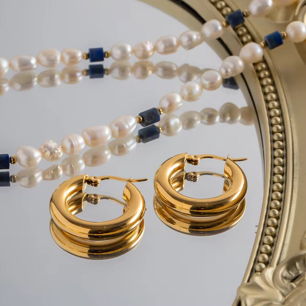 Aurora Gold Hoop Earrings