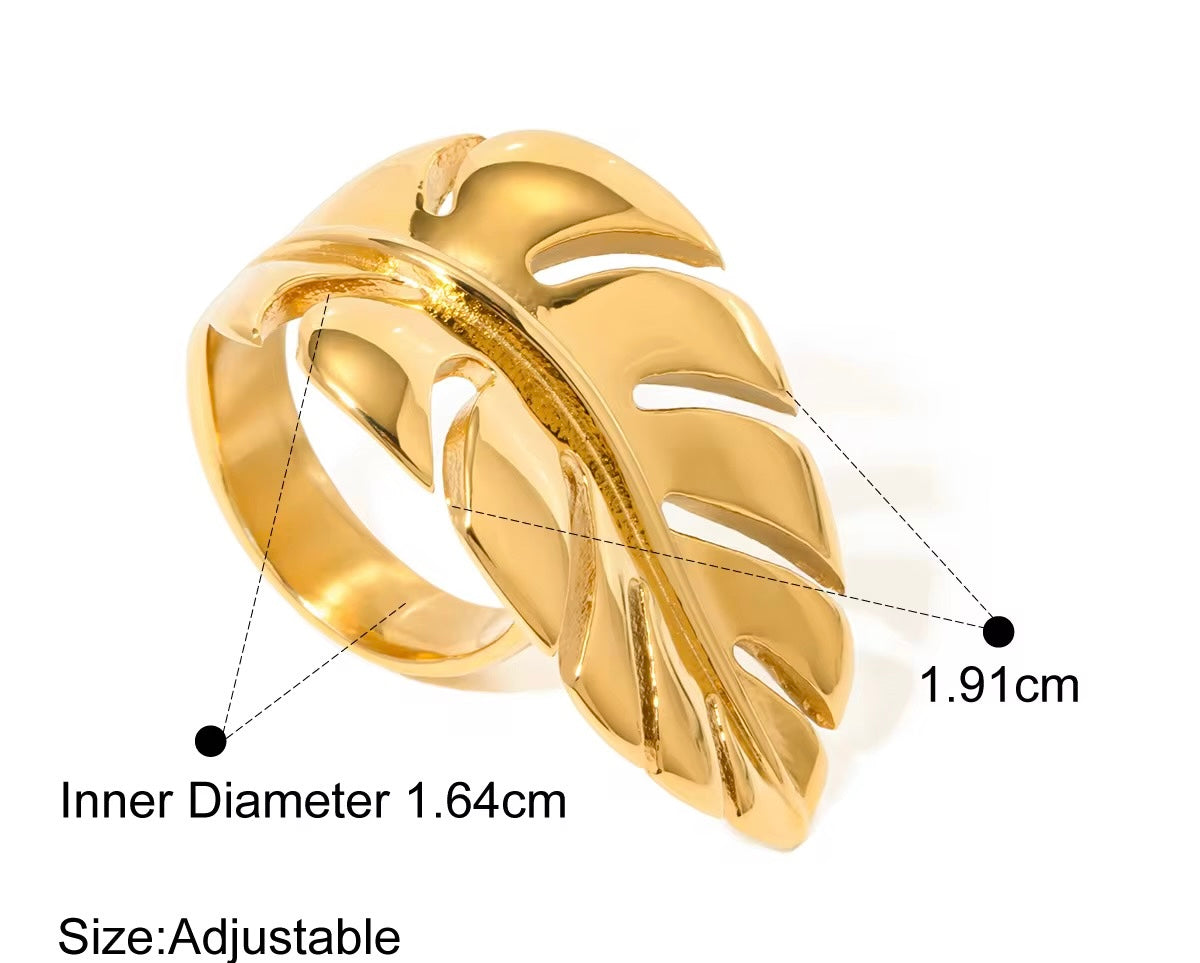 Baroque Textured Stack up Rings (Leaf Ring)