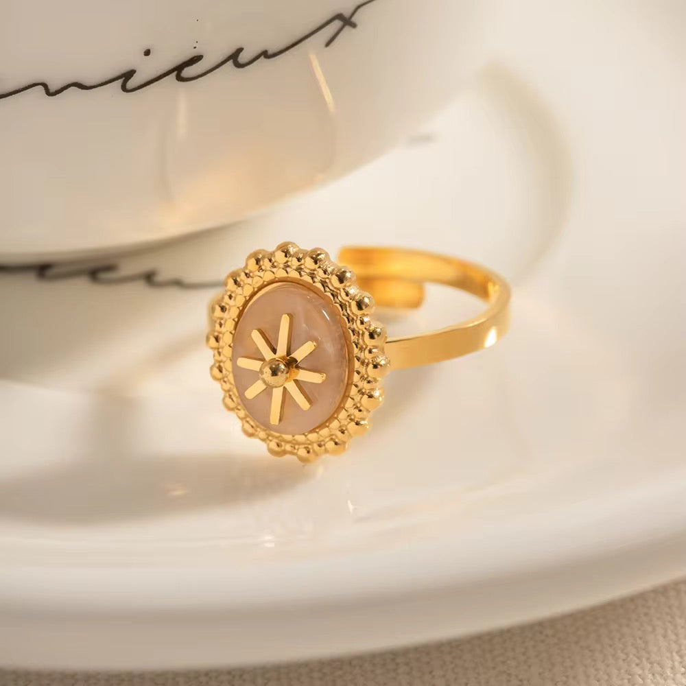 Eternal Love in Bloom - Rose Quartz Stone Ring