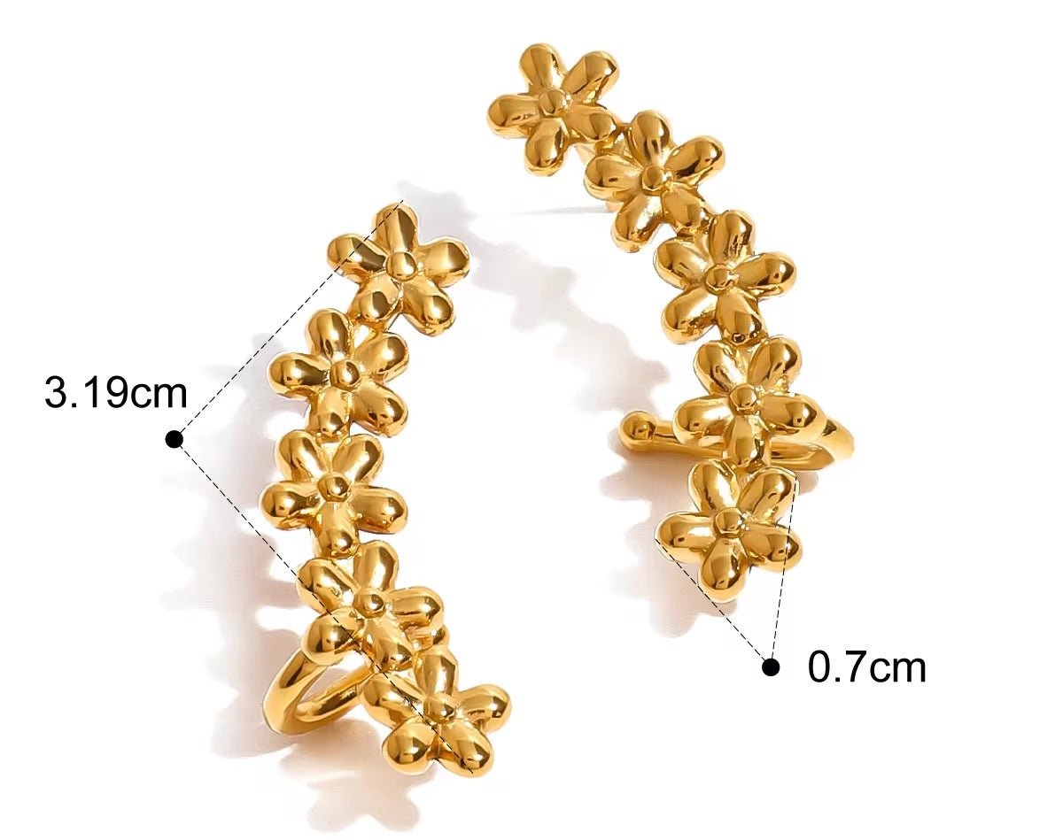 Golden Petal Earrings