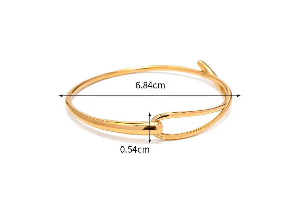 Golden Halo Bangle Bracelet