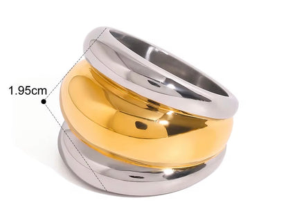 Majestic Aura Rings (Round Silver Gold Ring)
