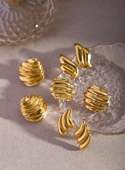 Sea Breeze Geometric Earrings (Rectangle Shaped)