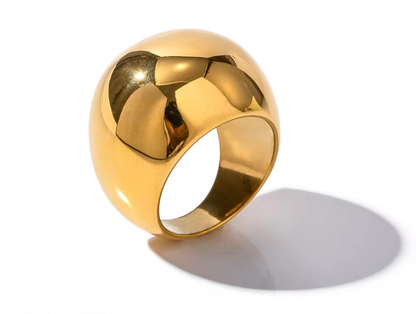 Majestic Aura Rings (Thick Gold Round Ring)