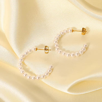 Grace Pearl Hoop Earrings