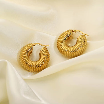 Snail Shell Hoop Earrings