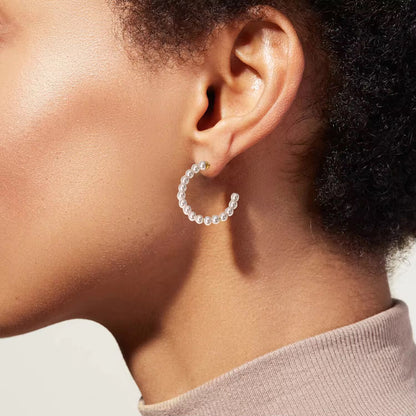 Grace Pearl Hoop Earrings