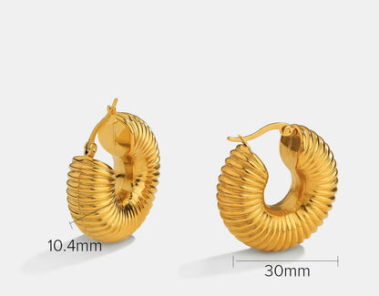 Snail Shell Hoop Earrings