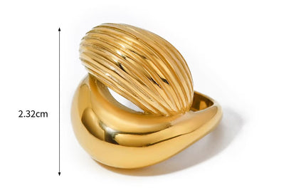 Baroque Textured Stack up Rings (Irregular Gilded Ring)