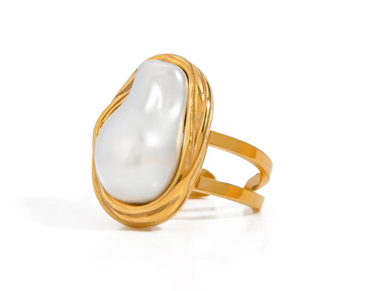 Baroque Textured Stack up Rings (Freshwater Pearl Ring)