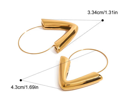 Lustré Luxe Triangle Earrings