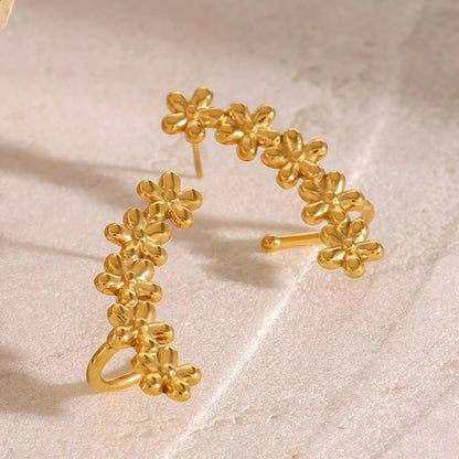Golden Petal Earrings