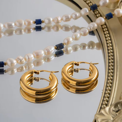 Aurora Gold Hoop Earrings