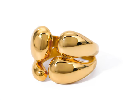 Majestic Aura Rings (Hug Shaped Gold Ring)