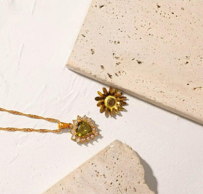 Heart of Harmony Green Zirconia Pendant Necklace