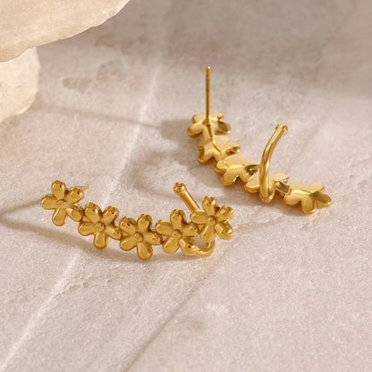 Golden Petal Earrings