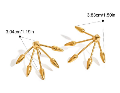 Lustrous Arrow Spike Earrings