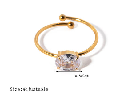 Minimalist Cubic Zirconia Rings (White)