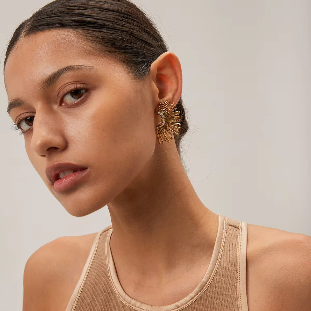 Sun Flora Charm Earrings