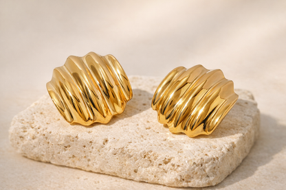 Sea Breeze Geometric Earrings (Rectangle Shaped)