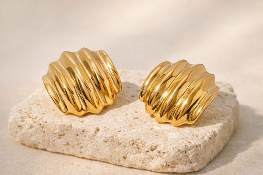 Sea Breeze Geometric Earrings (Rectangle Shaped)