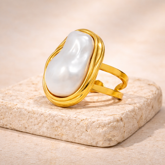 Baroque Textured Stack up Rings (Freshwater Pearl Ring)
