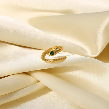 Malachite Snake Ring