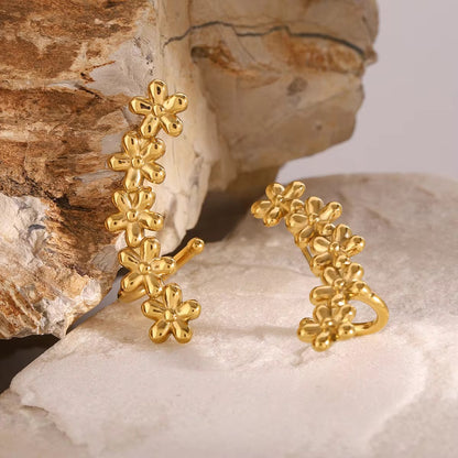 Golden Petal Earrings