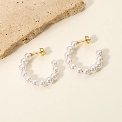 Grace Pearl Hoop Earrings