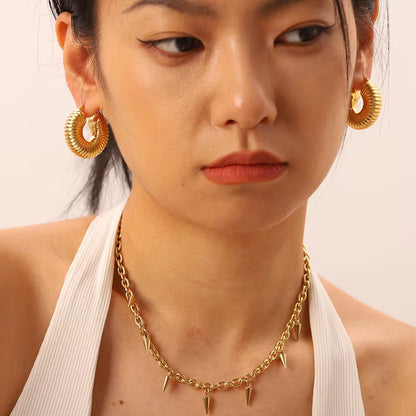 Snail Shell Hoop Earrings