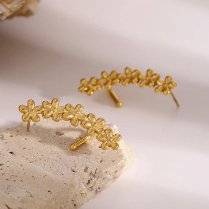 Golden Petal Earrings