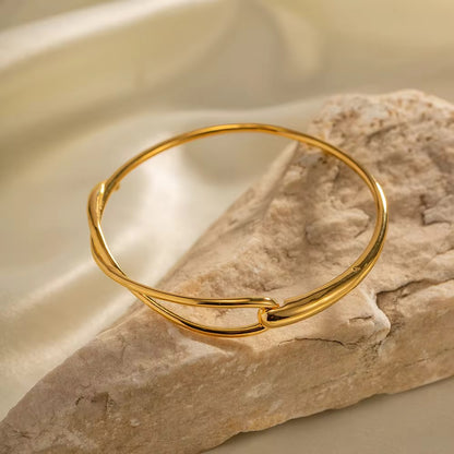 Golden Halo Bangle Bracelet