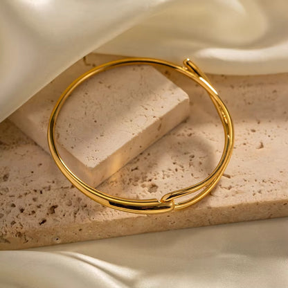 Golden Halo Bangle Bracelet